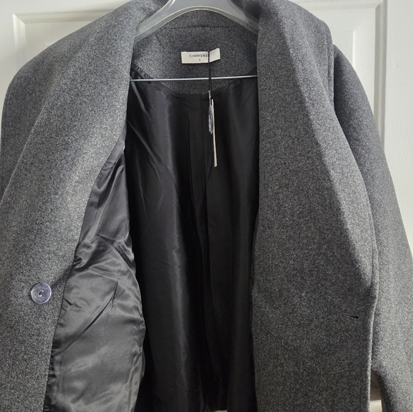 Commense Tweed Pockets Loose Coat Gray Size Small NWT - Picture 4 of 6